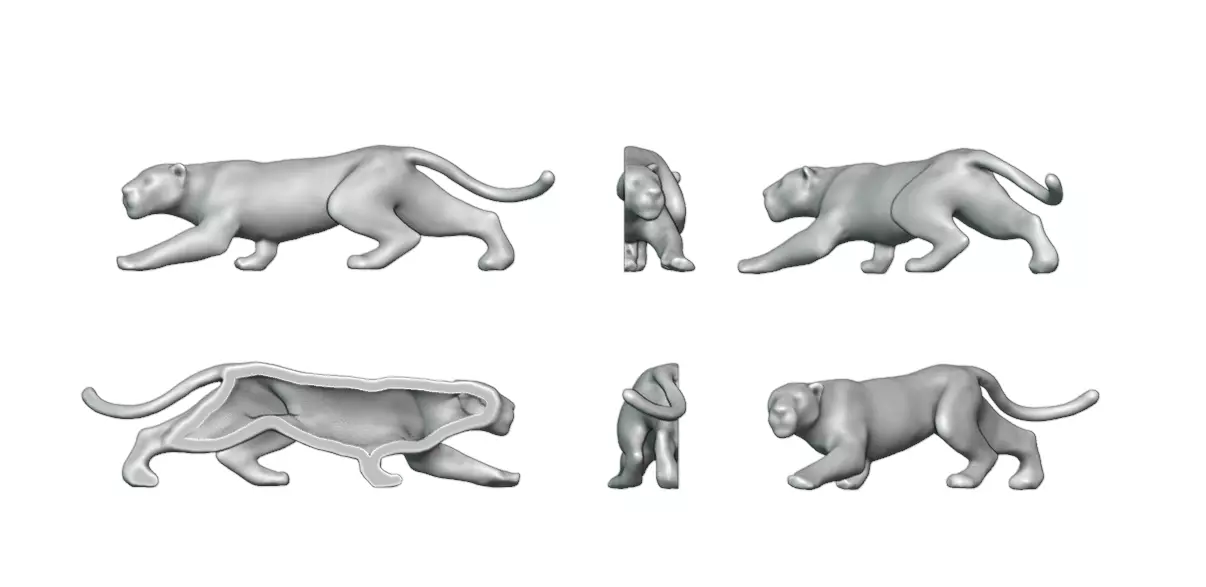 Leopard pendant 3D print model_0