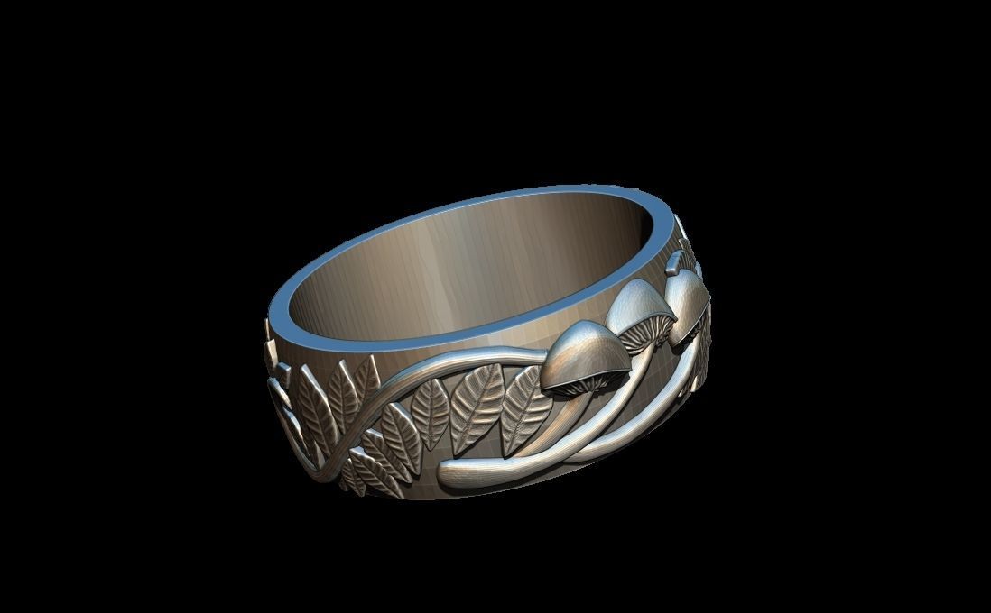 Fungus ring 3D print model_2