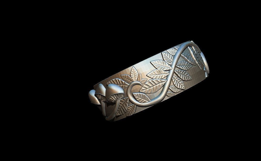 Fungus ring 3D print model_5
