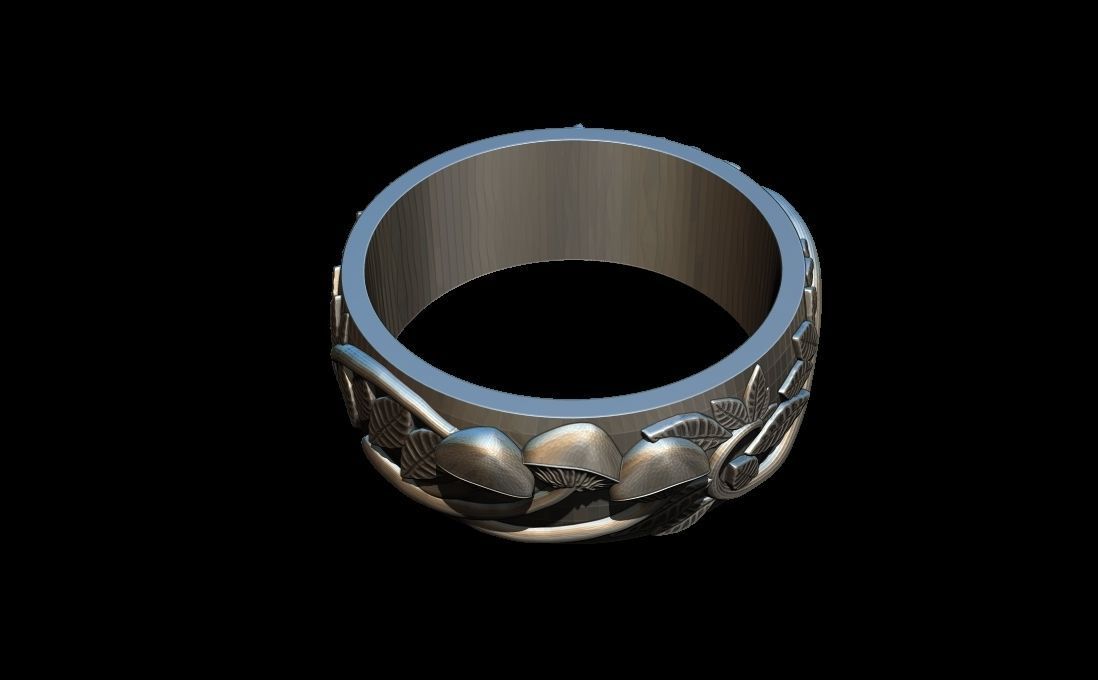 Fungus ring 3D print model_4