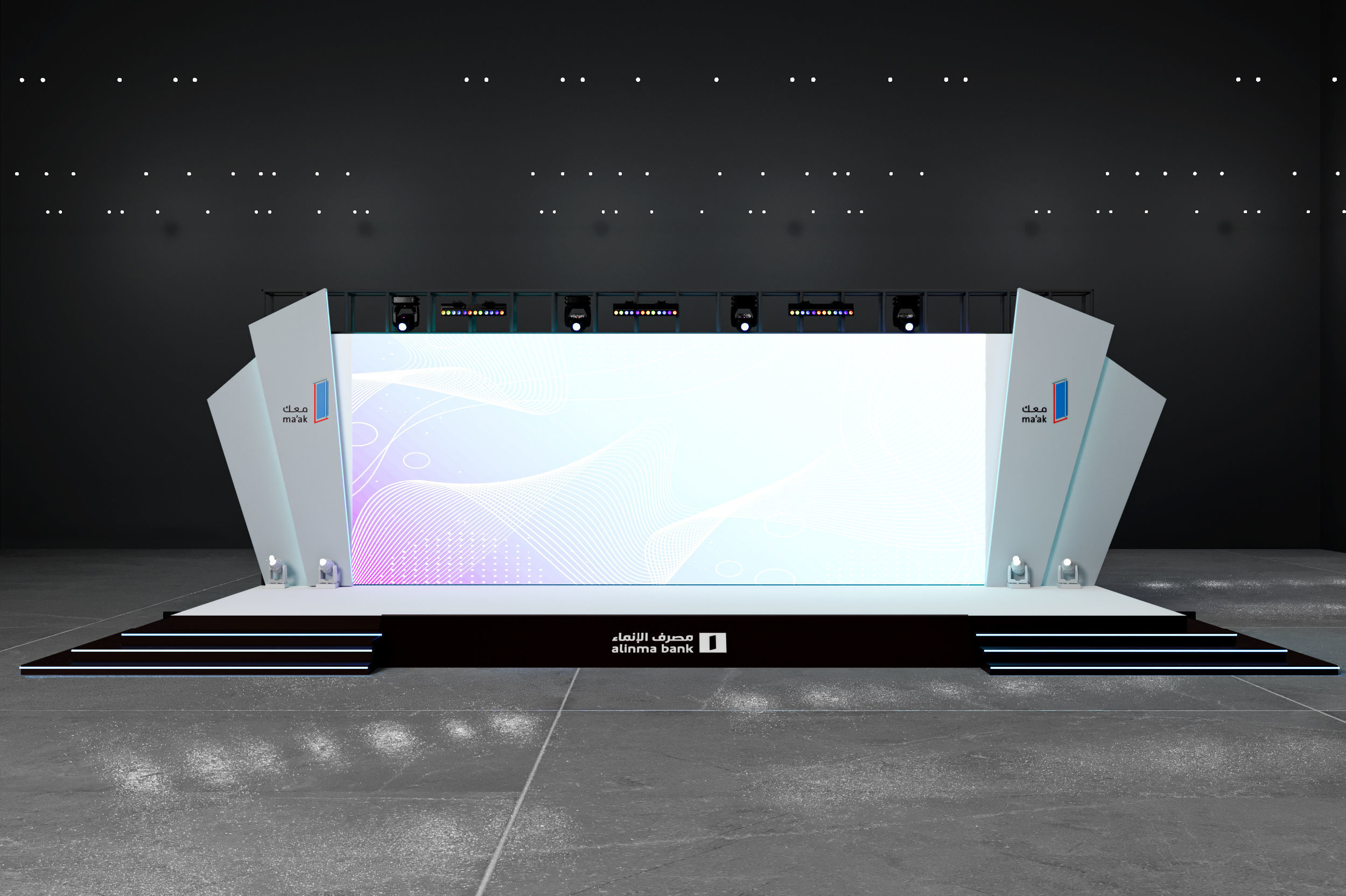 stage modern design 3D model_2