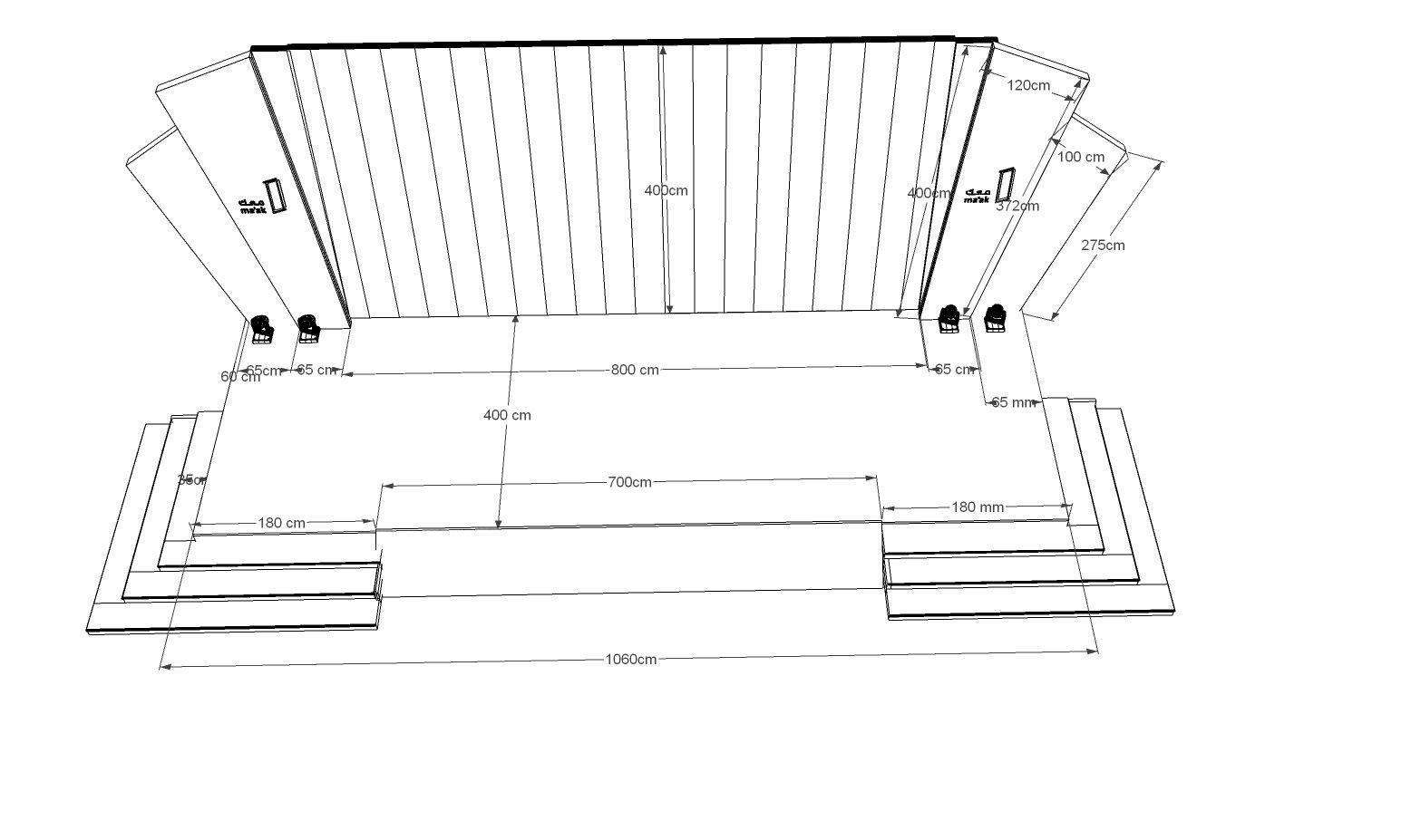 stage modern design 3D model_4