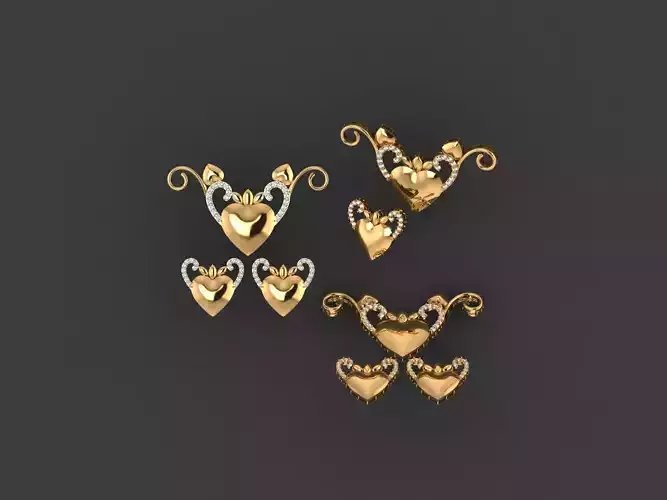 Diamond Pendant Set - 3D Printable Jewelry Model