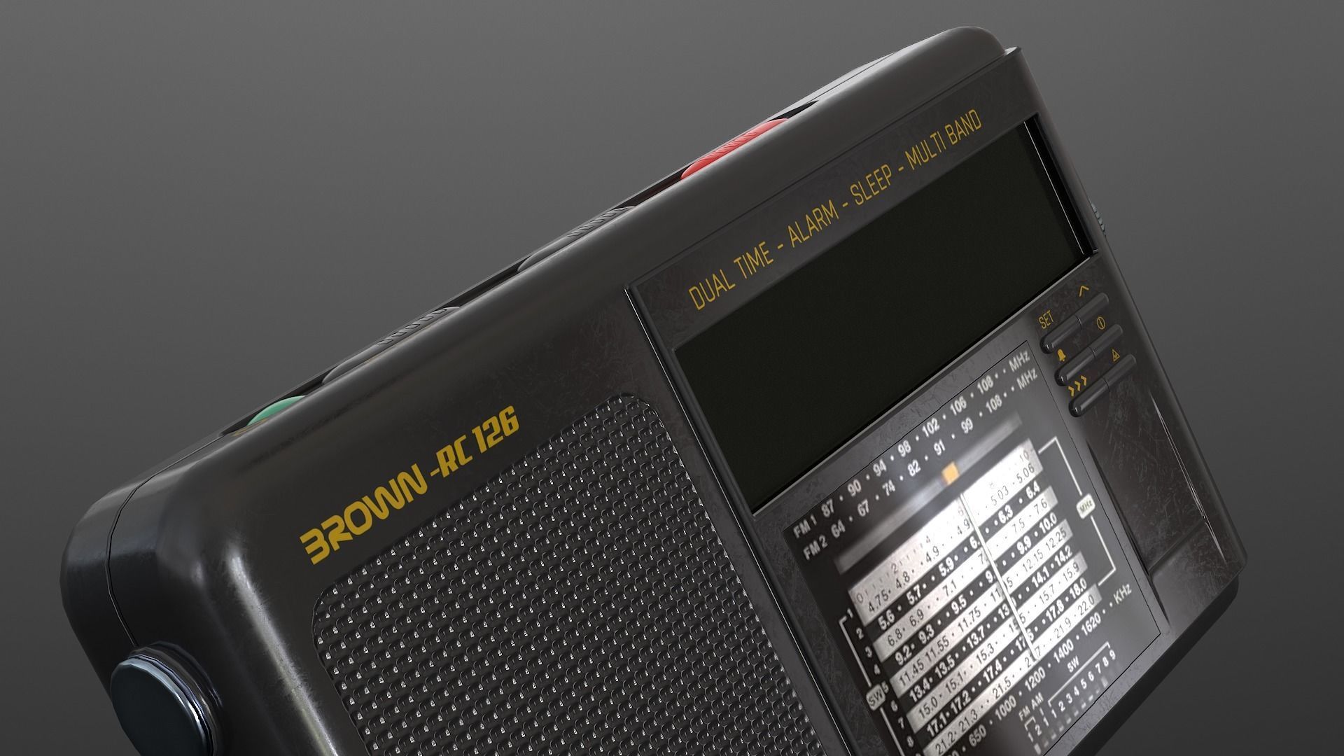 Radio Multi Colored - Version 2 Low-poly 3D model_8