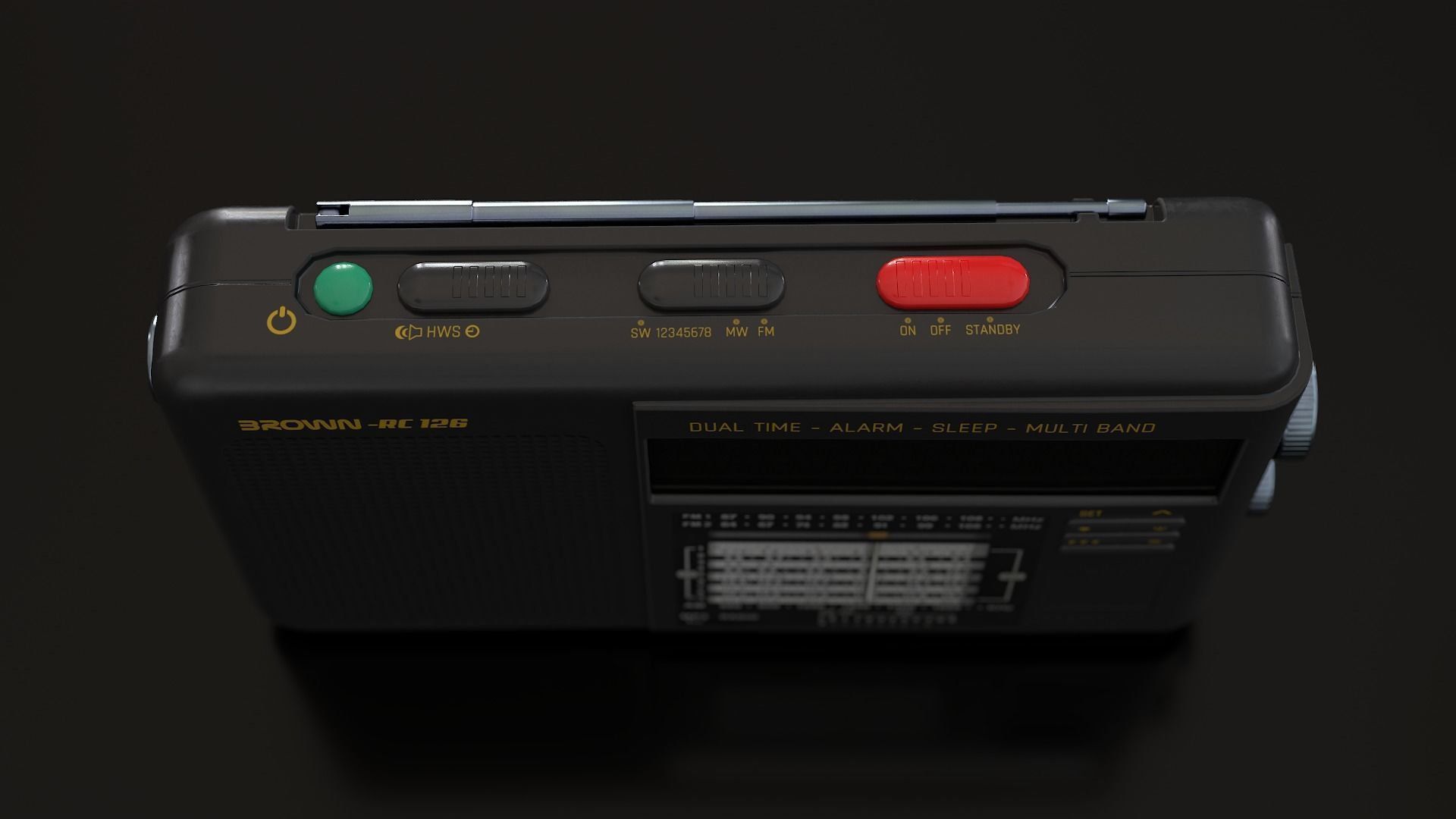 Radio Multi Colored - Version 2 Low-poly 3D model_12