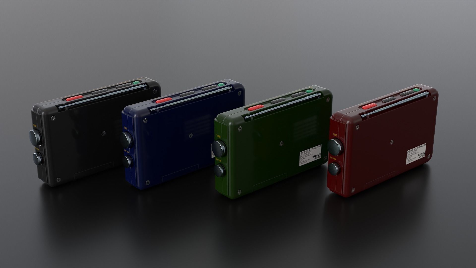 Radio Multi Colored - Version 2 Low-poly 3D model_34