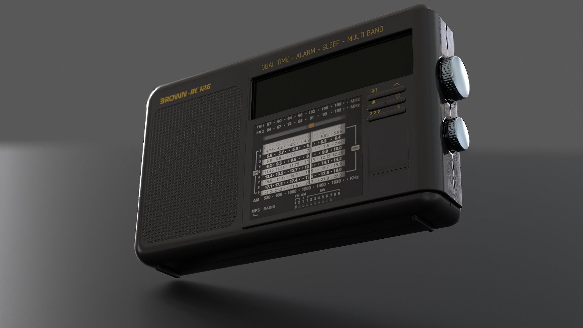 Radio Multi Colored - Version 2 Low-poly 3D model_3