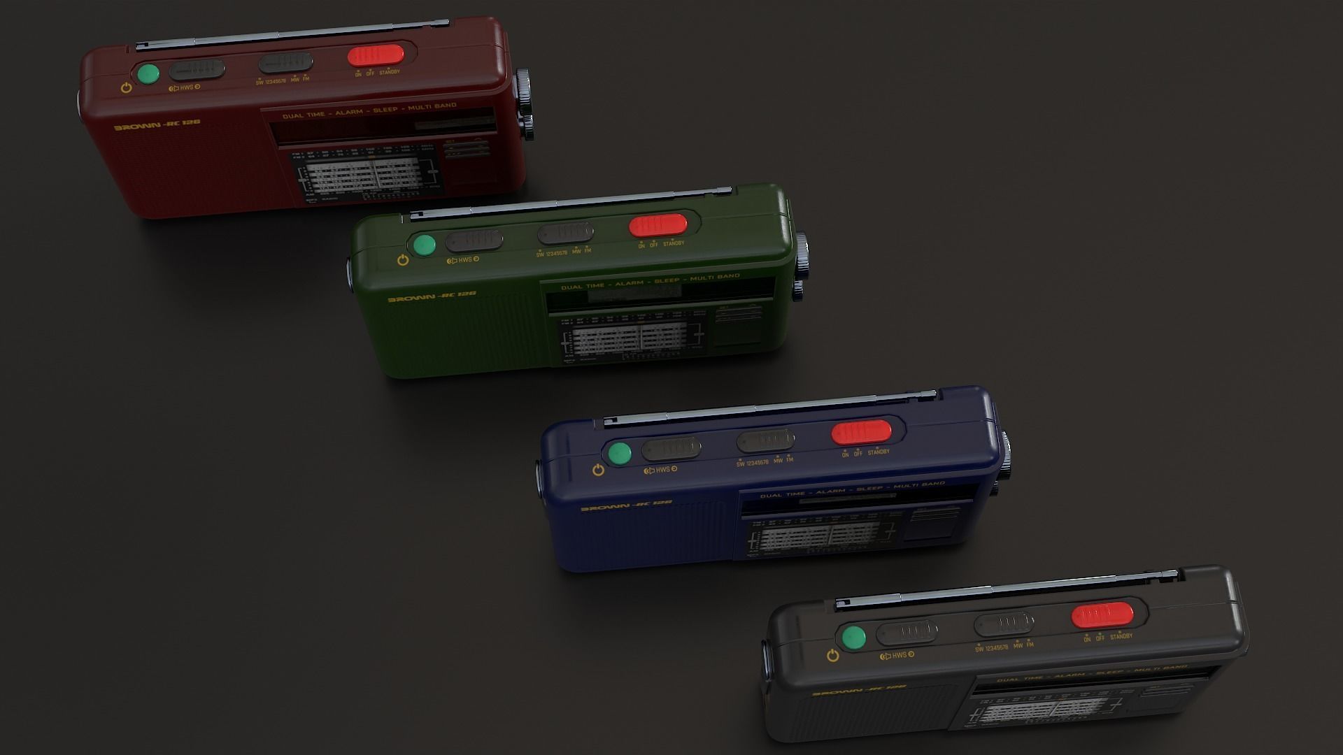 Radio Multi Colored - Version 2 Low-poly 3D model_28