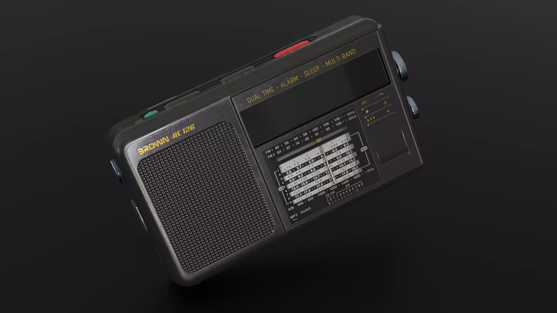 Radio Multi Colored - Version 2 Low-poly 3D model_0
