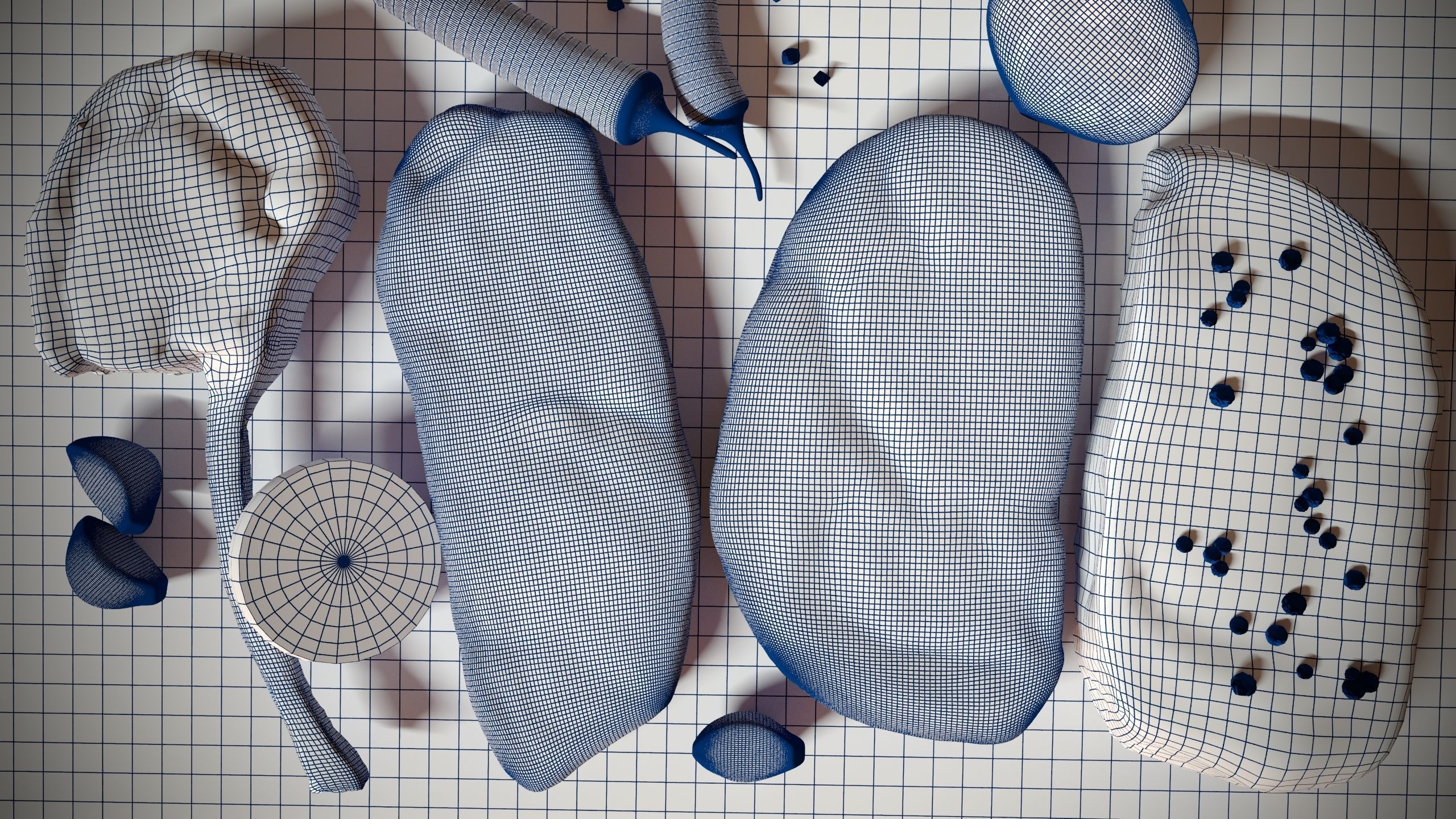 Ribeye wagyu and tomahawk with pepper garlic and onion 3D model_5