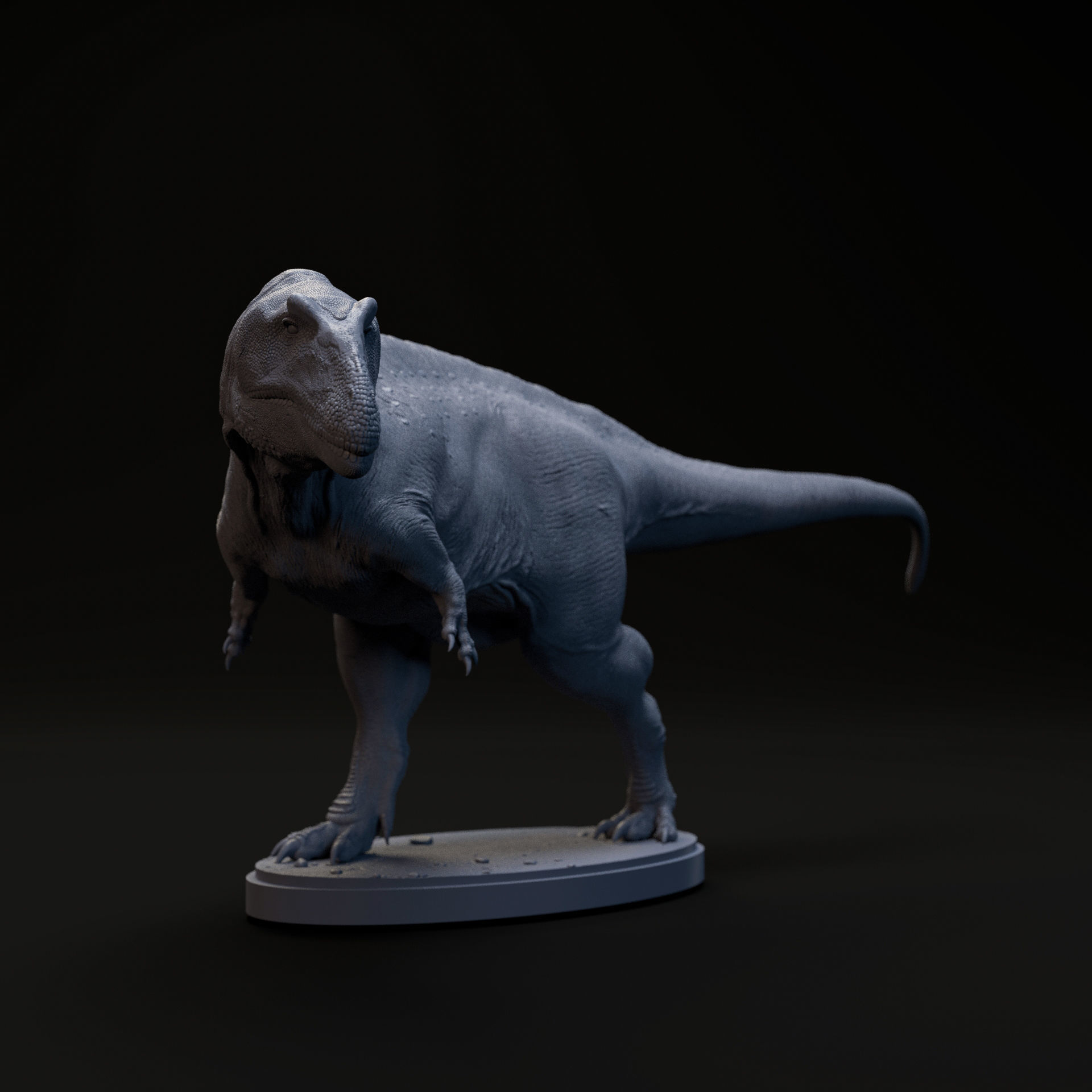 Acrocanthosaurus walking 1-35 scale pre-supported dinosaur 3D print model_1