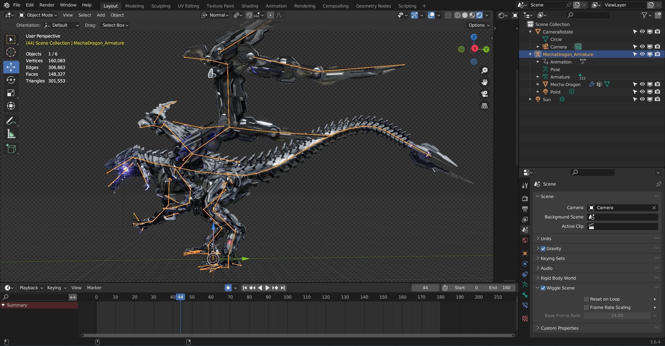 Dragon Robot Low-poly 3D model_17