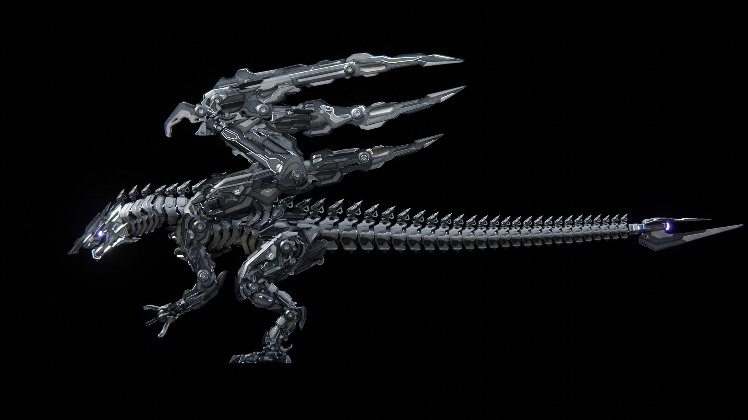 Dragon Robot Low-poly 3D model_33