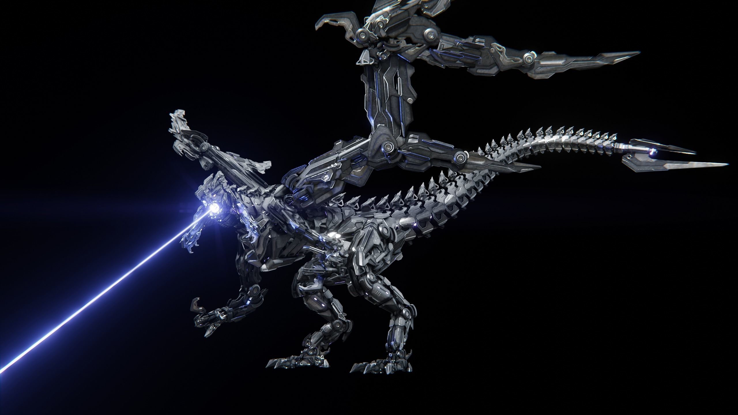Dragon Robot Low-poly 3D model_37