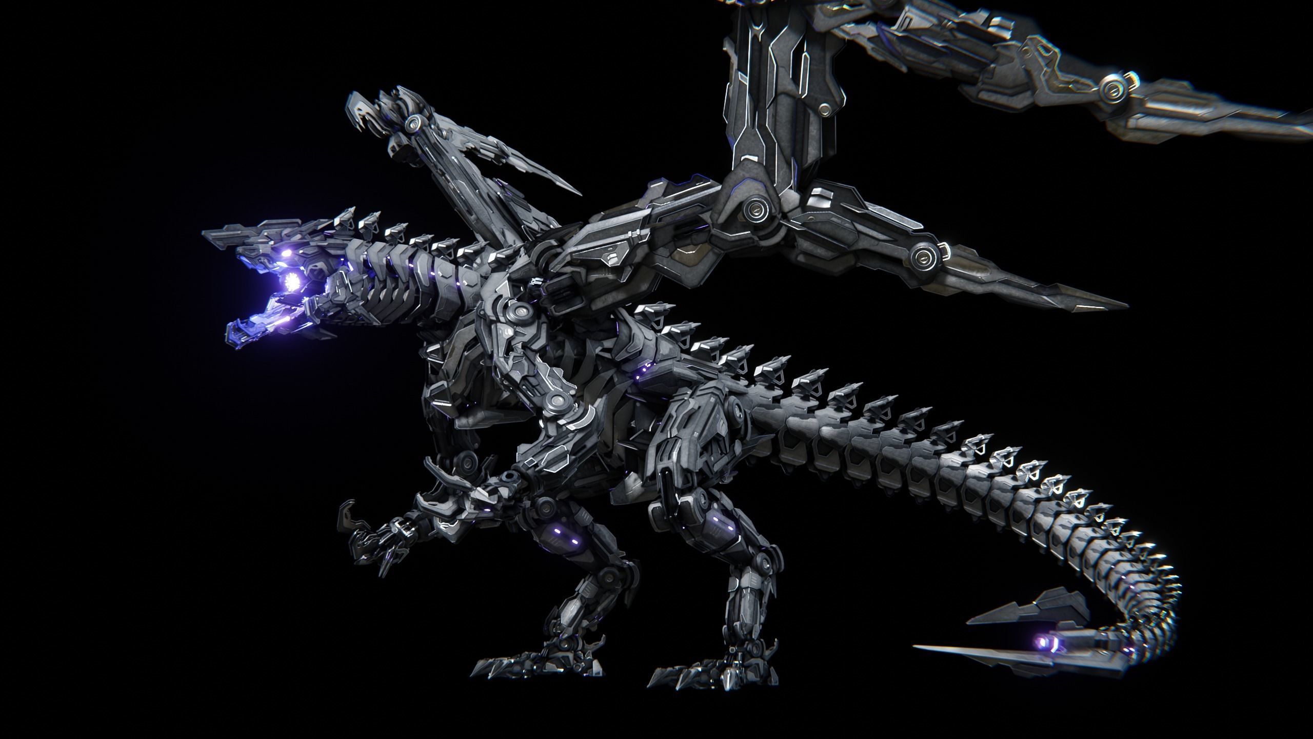 Dragon Robot Low-poly 3D model_24