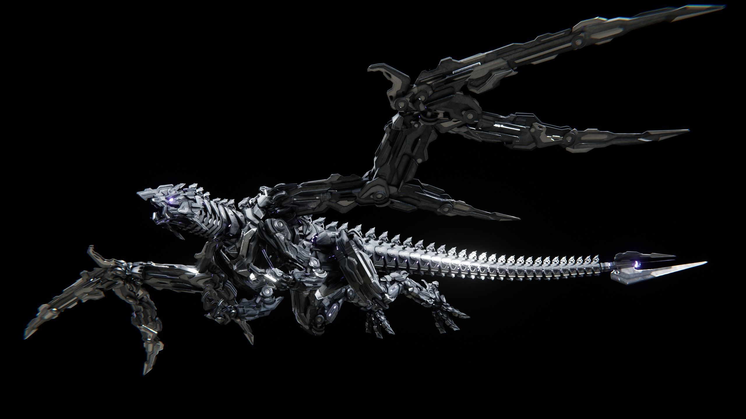 Dragon Robot Low-poly 3D model_25