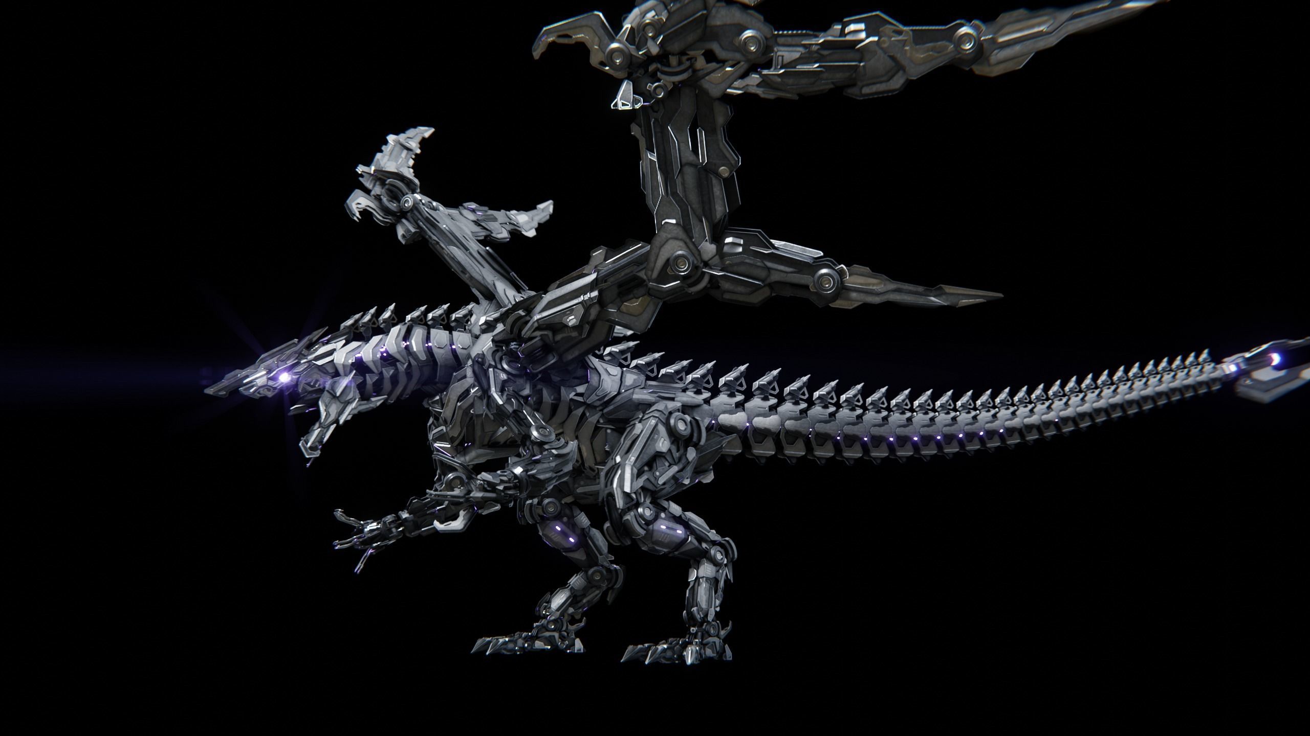 Dragon Robot Low-poly 3D model_36