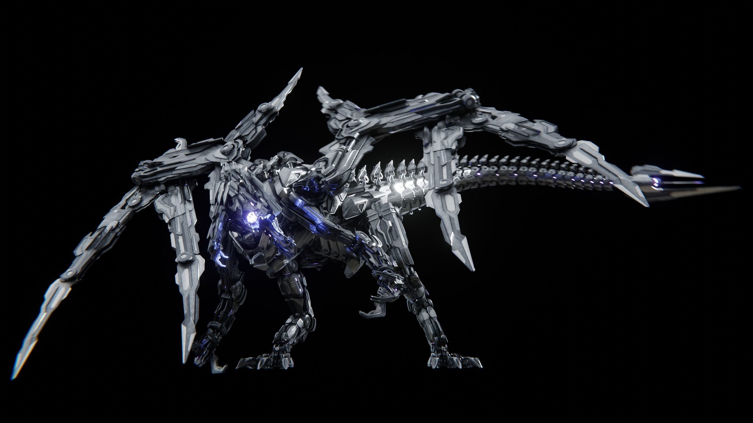 Dragon Robot Low-poly 3D model_18