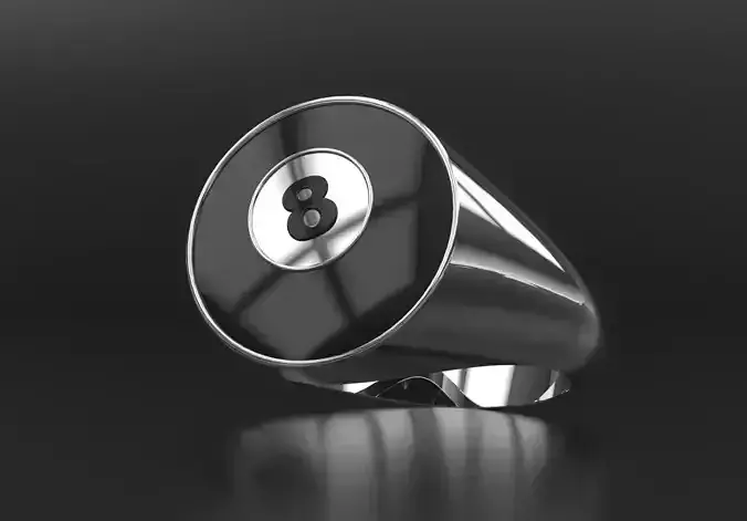 8Ball signet ring