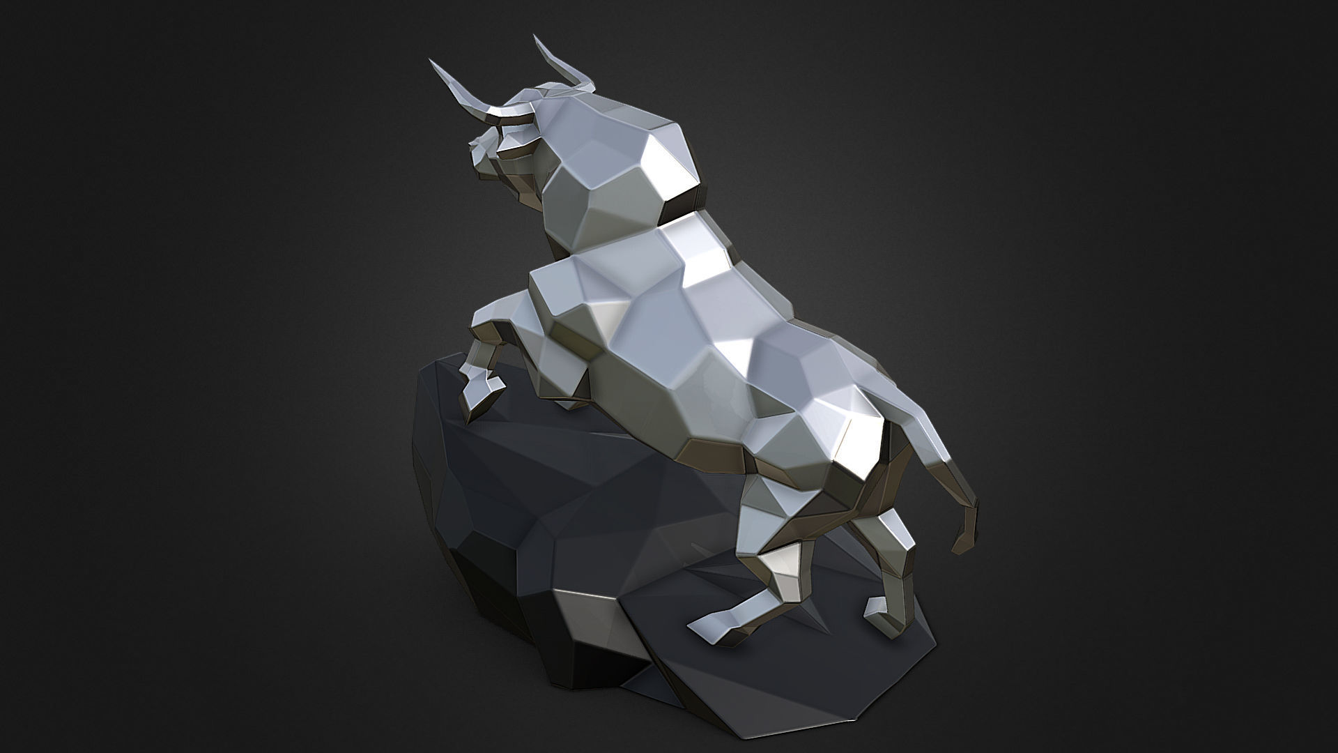 Angry Bull  3D print model_4