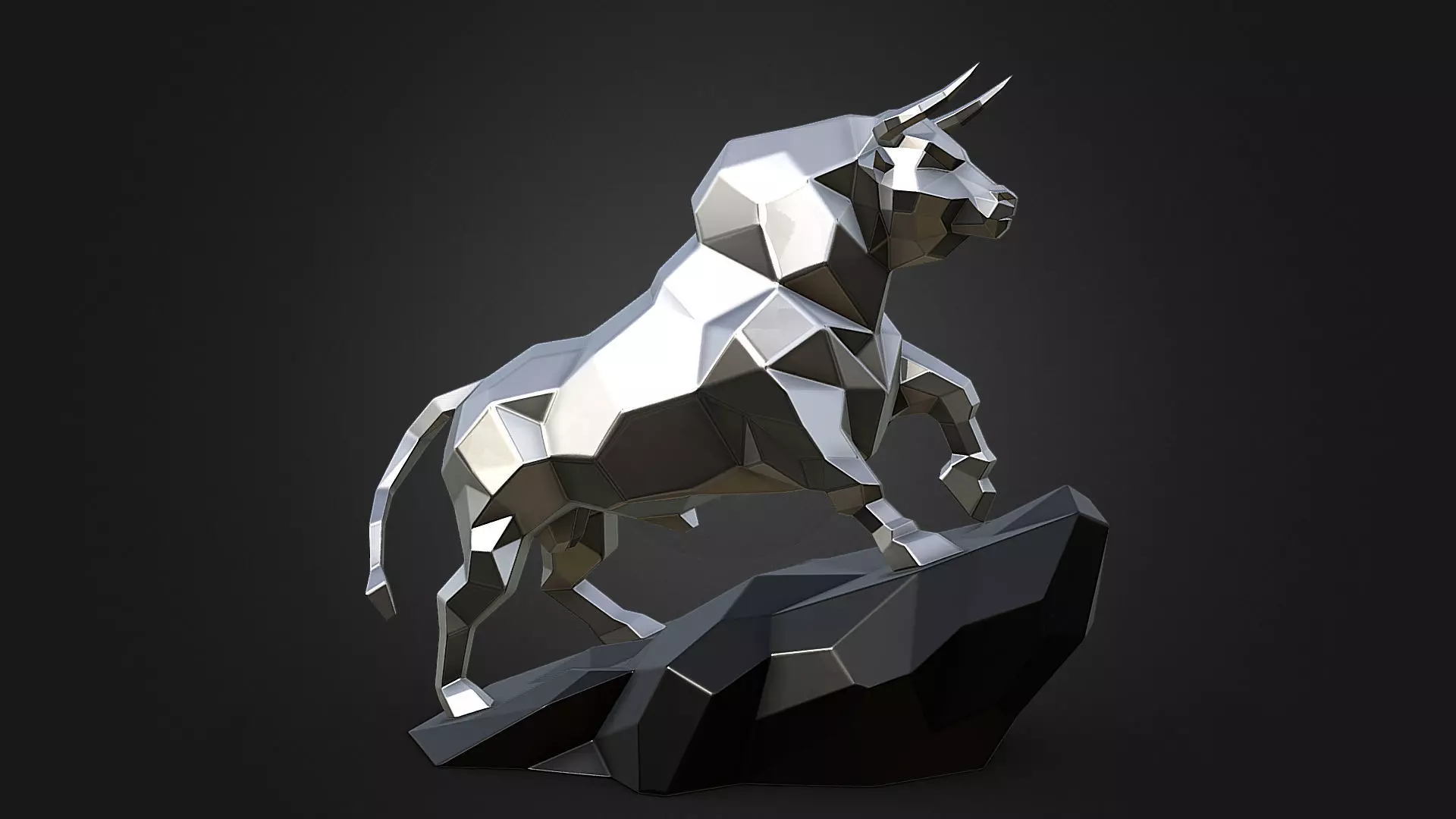 Angry Bull  3D print model_0