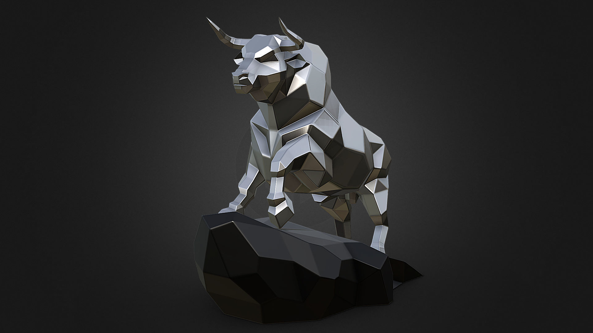 Angry Bull  3D print model_2