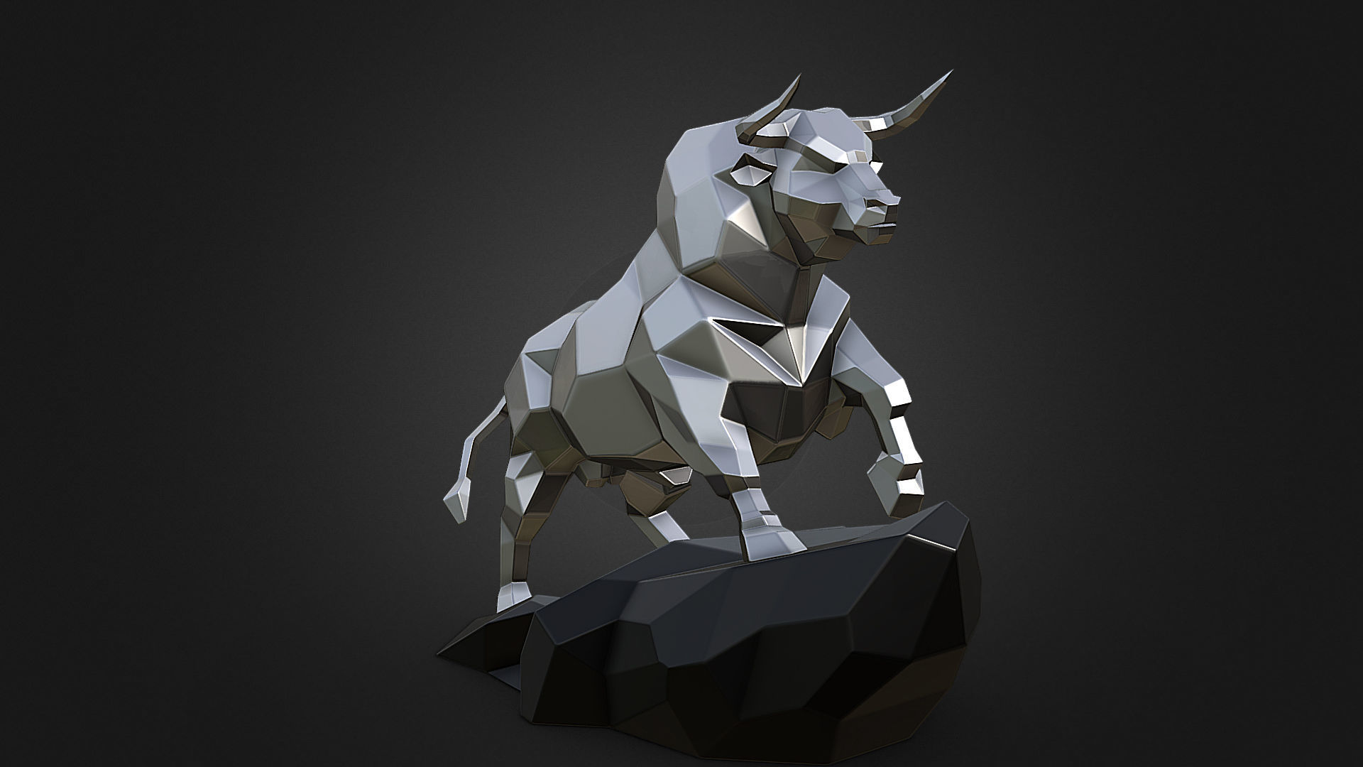 Angry Bull  3D print model_1