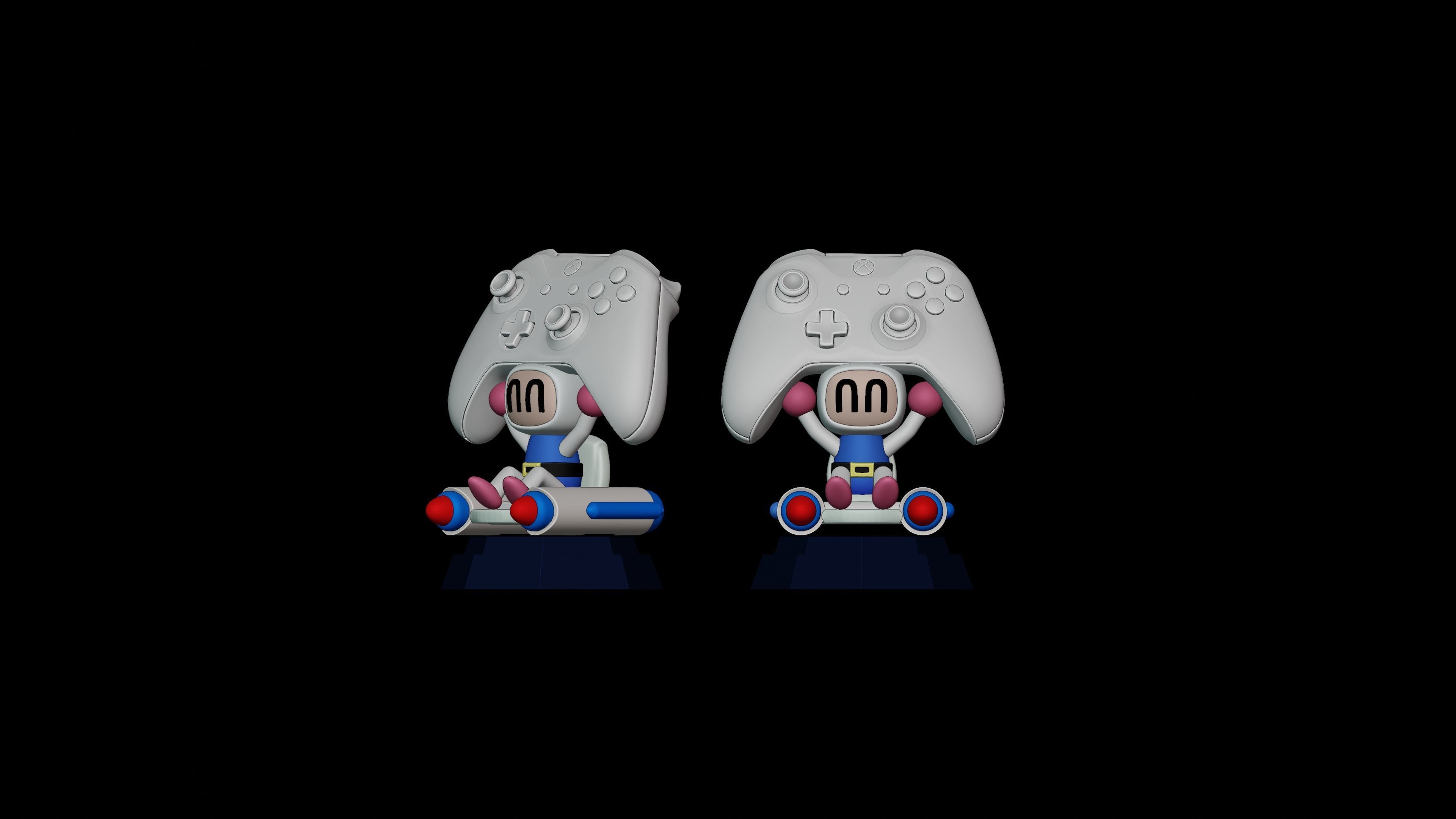 BOMBERMAN 4 - JOYSTICK STAND 3D print model_1