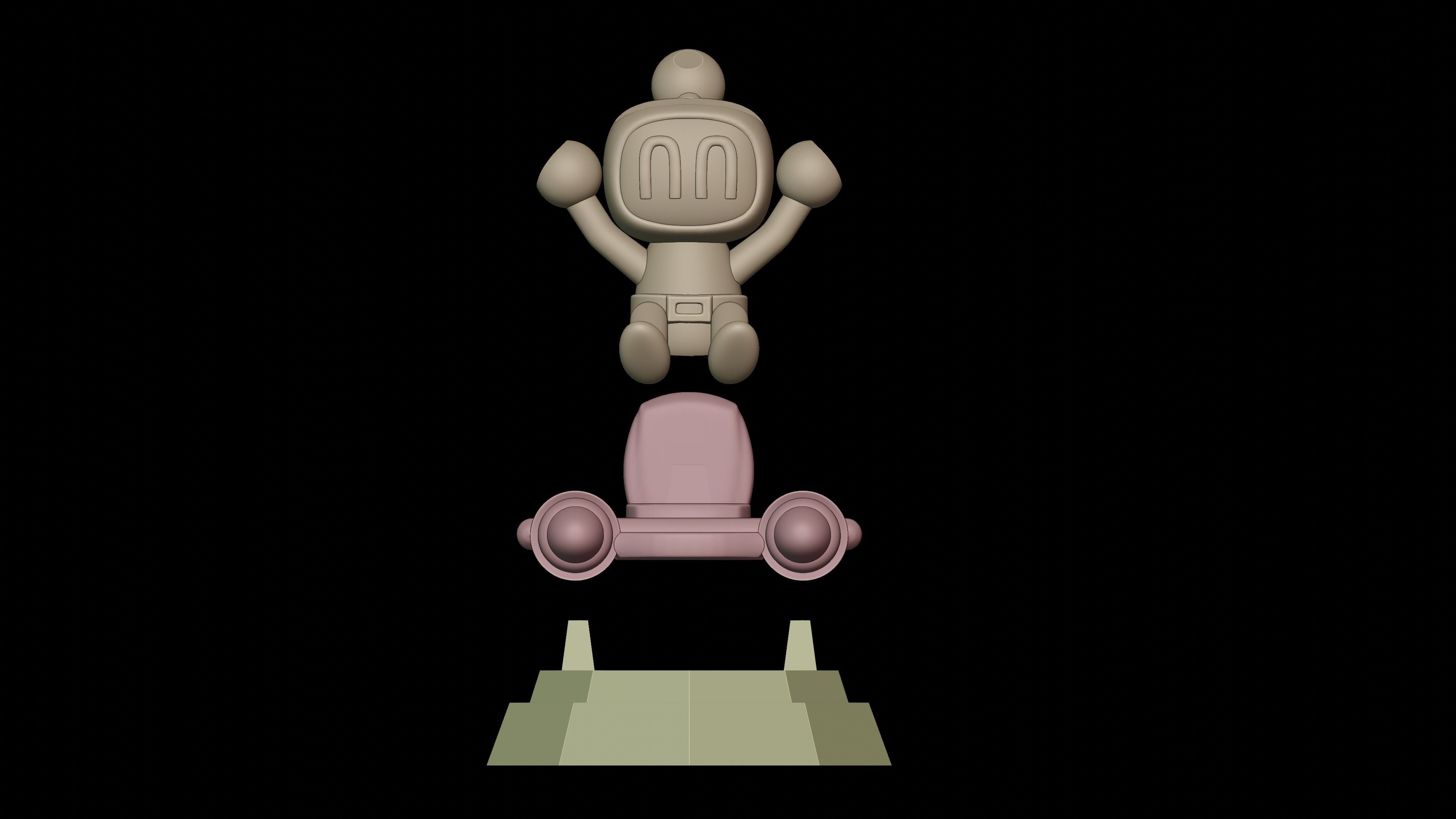 BOMBERMAN 4 - JOYSTICK STAND 3D print model_9