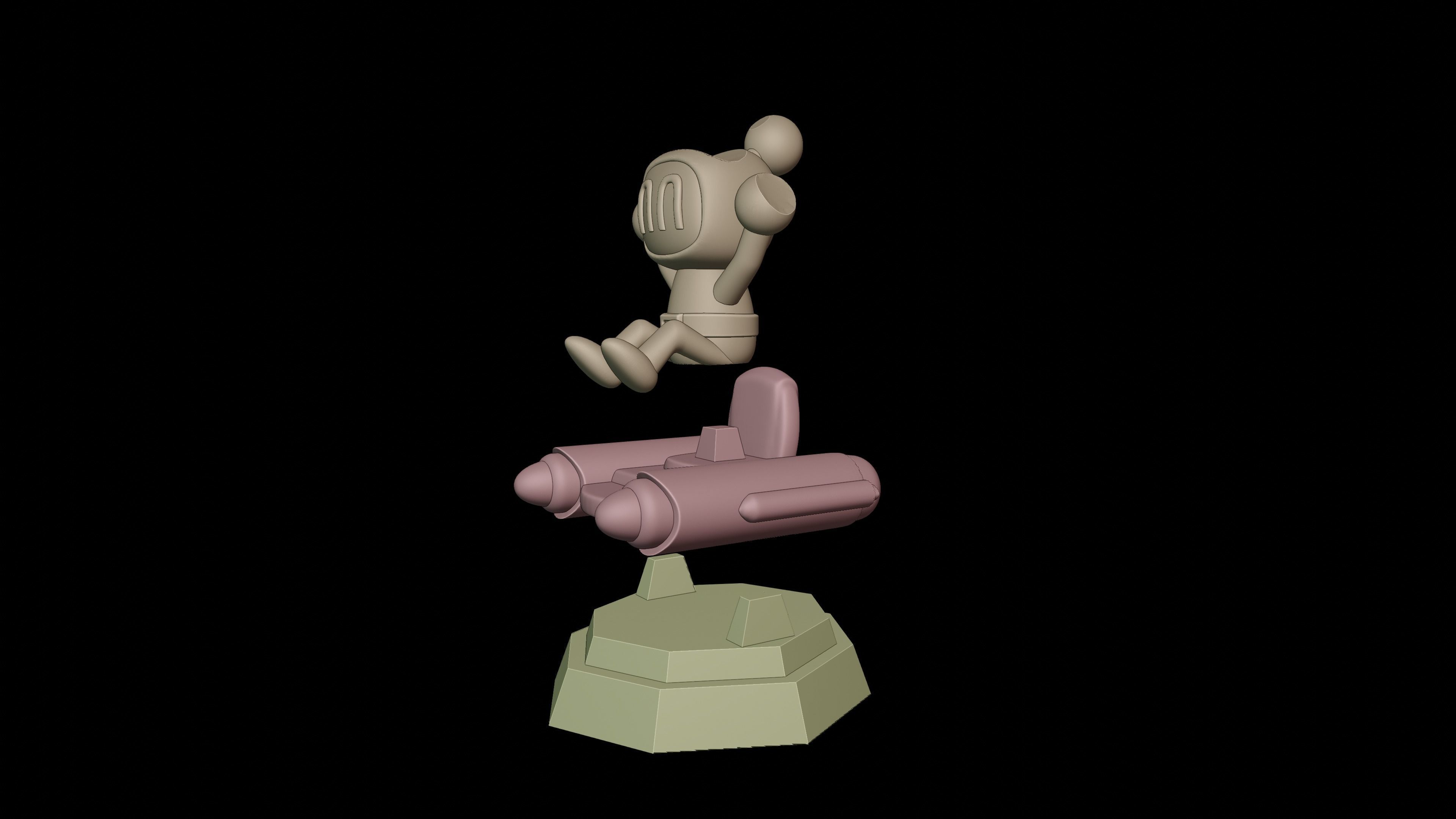BOMBERMAN 4 - JOYSTICK STAND 3D print model_8