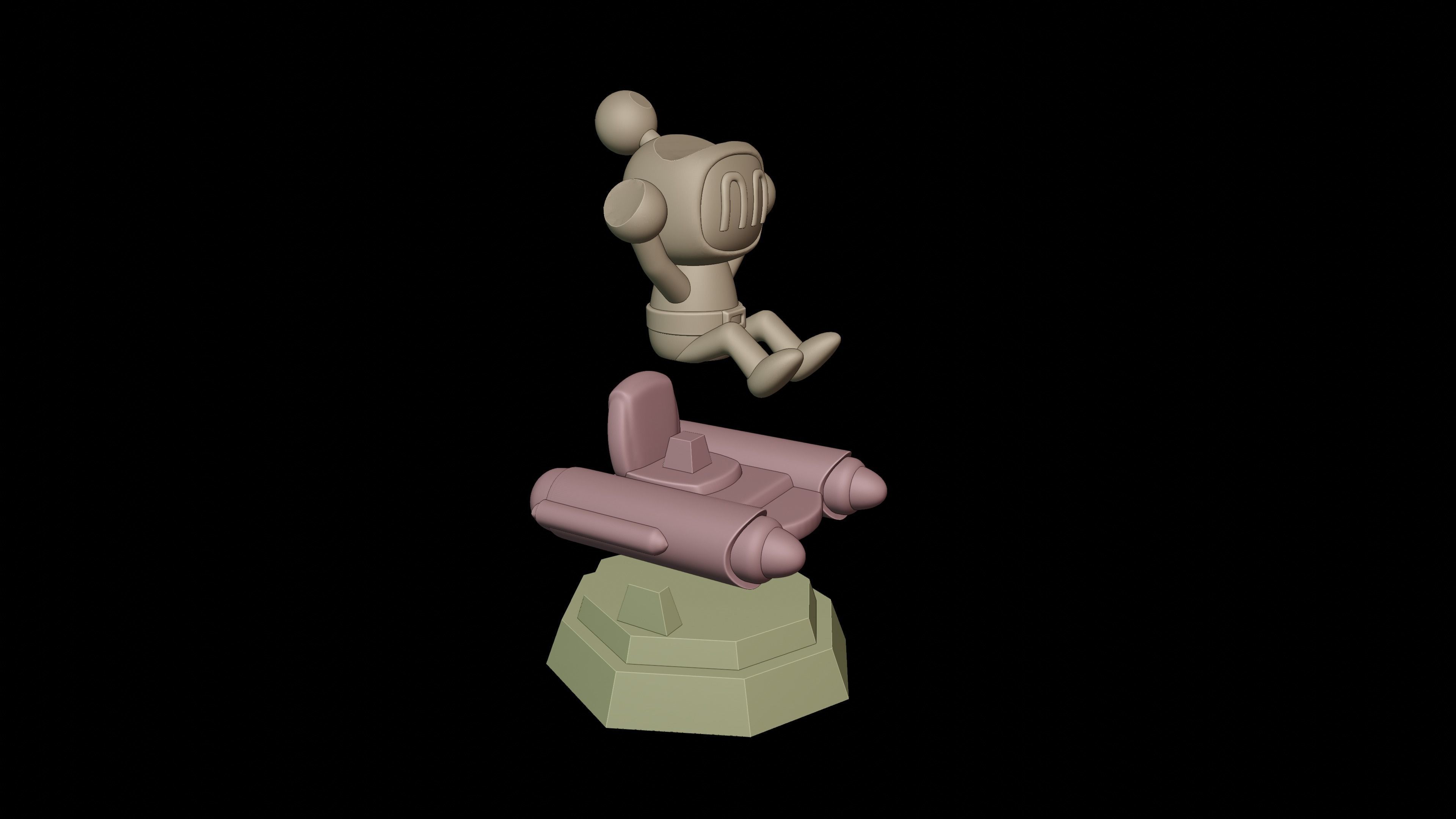 BOMBERMAN 4 - JOYSTICK STAND 3D print model_11
