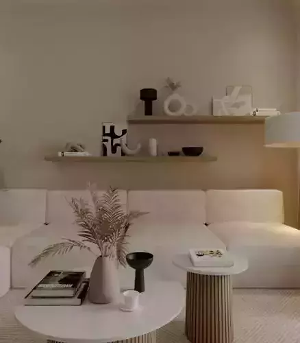 shelves with decor boho decor Free 3D model