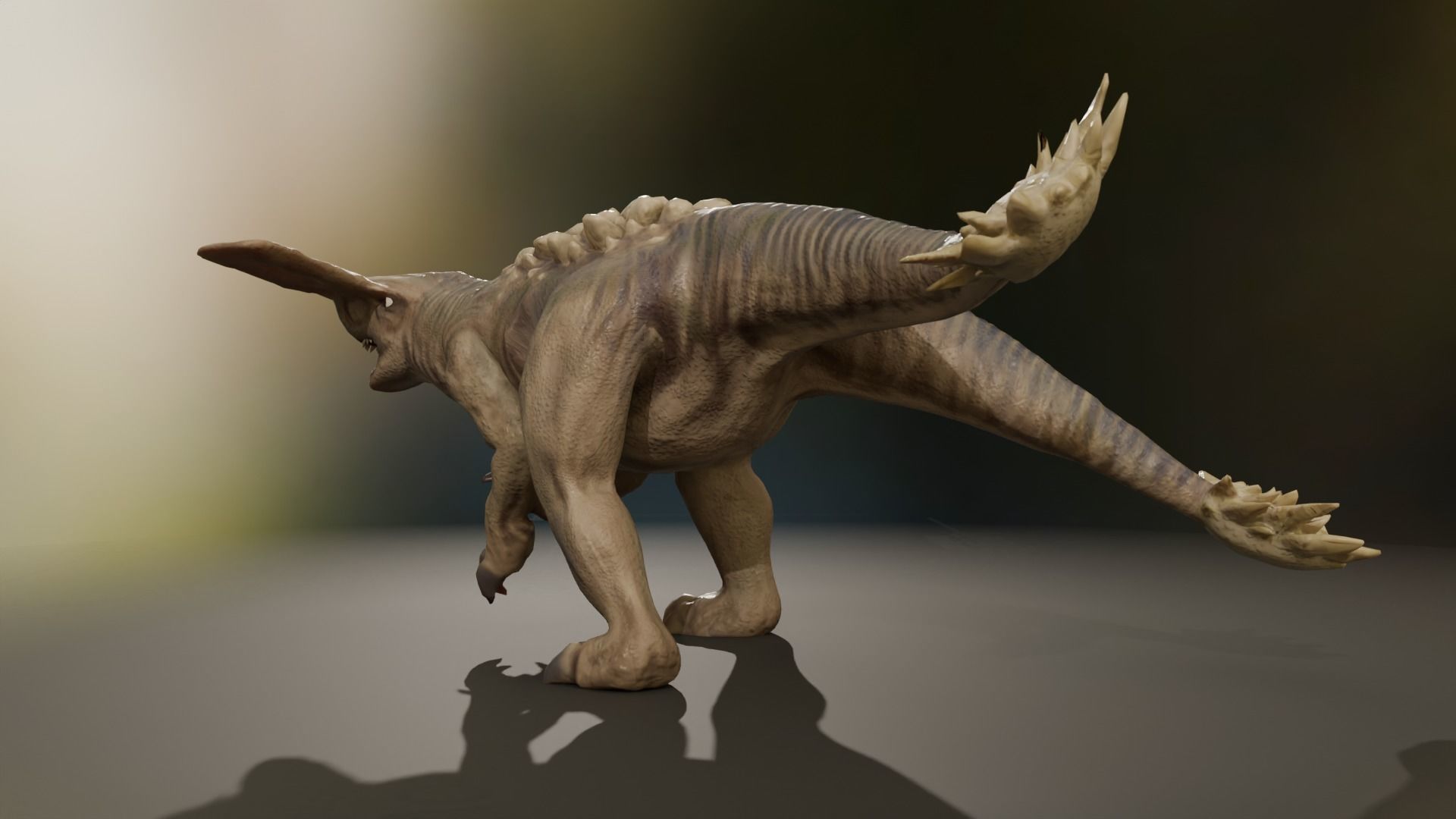 FlatHead mutant alien Low-poly 3D model_2