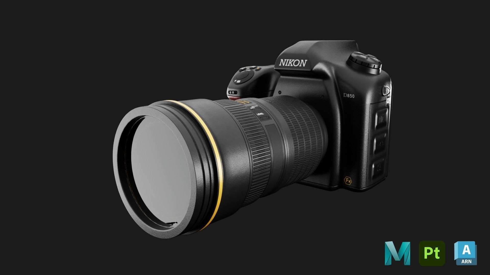 Nikon D850 Camera 3D model_2
