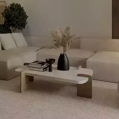 coffee table with decor Free 3D model