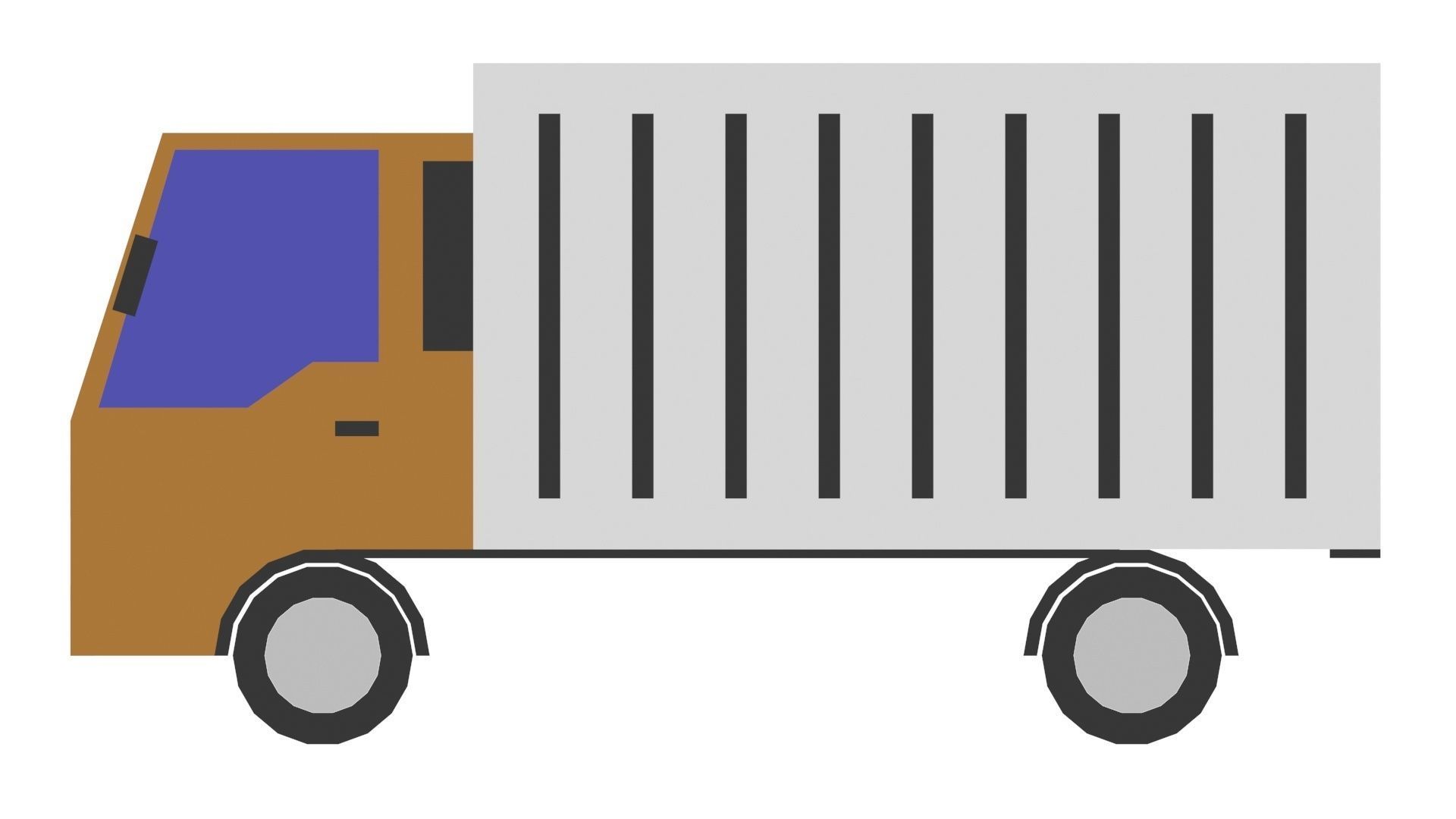 Low Poly Game Ready Truck Low-poly 3D model_13