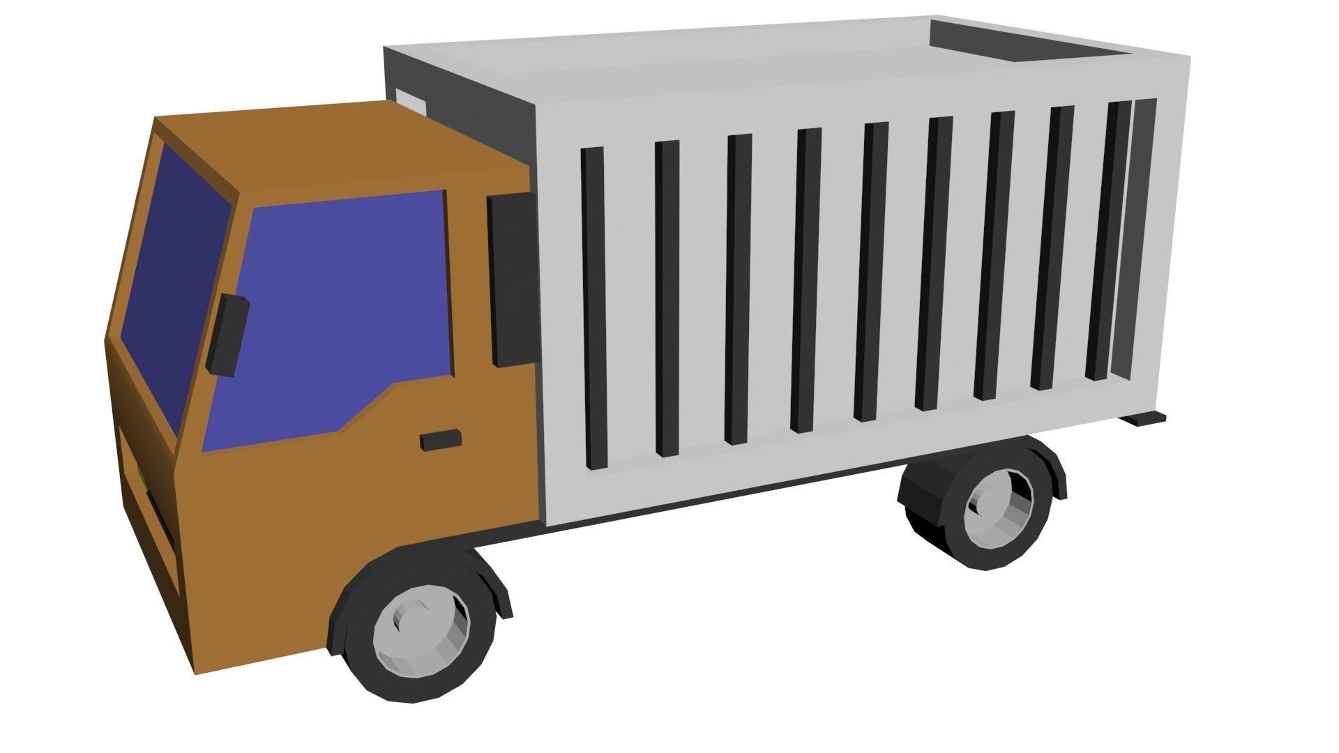 Low Poly Game Ready Truck Low-poly 3D model_3