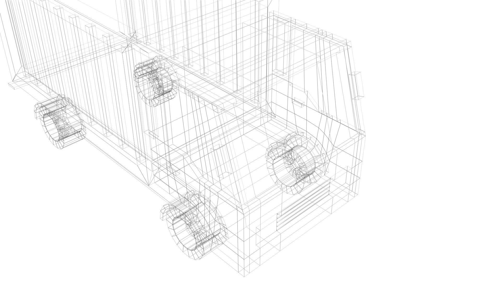 Low Poly Game Ready Truck Low-poly 3D model_23