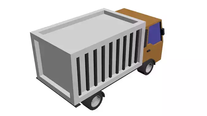 Low Poly Game Ready Truck Low-poly 3D model