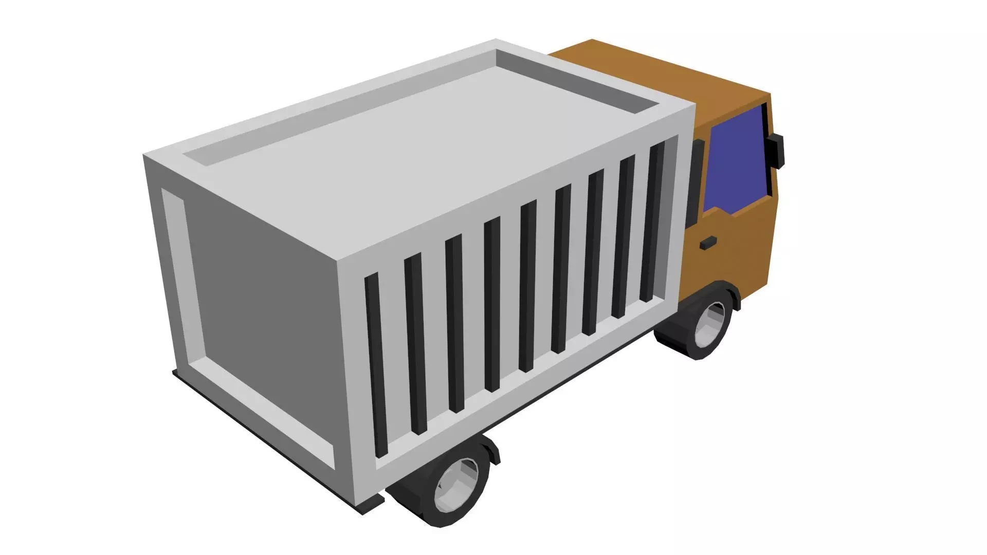Low Poly Game Ready Truck Low-poly 3D model_0