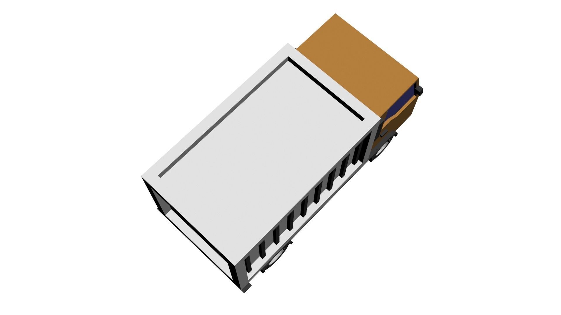 Low Poly Game Ready Truck Low-poly 3D model_7