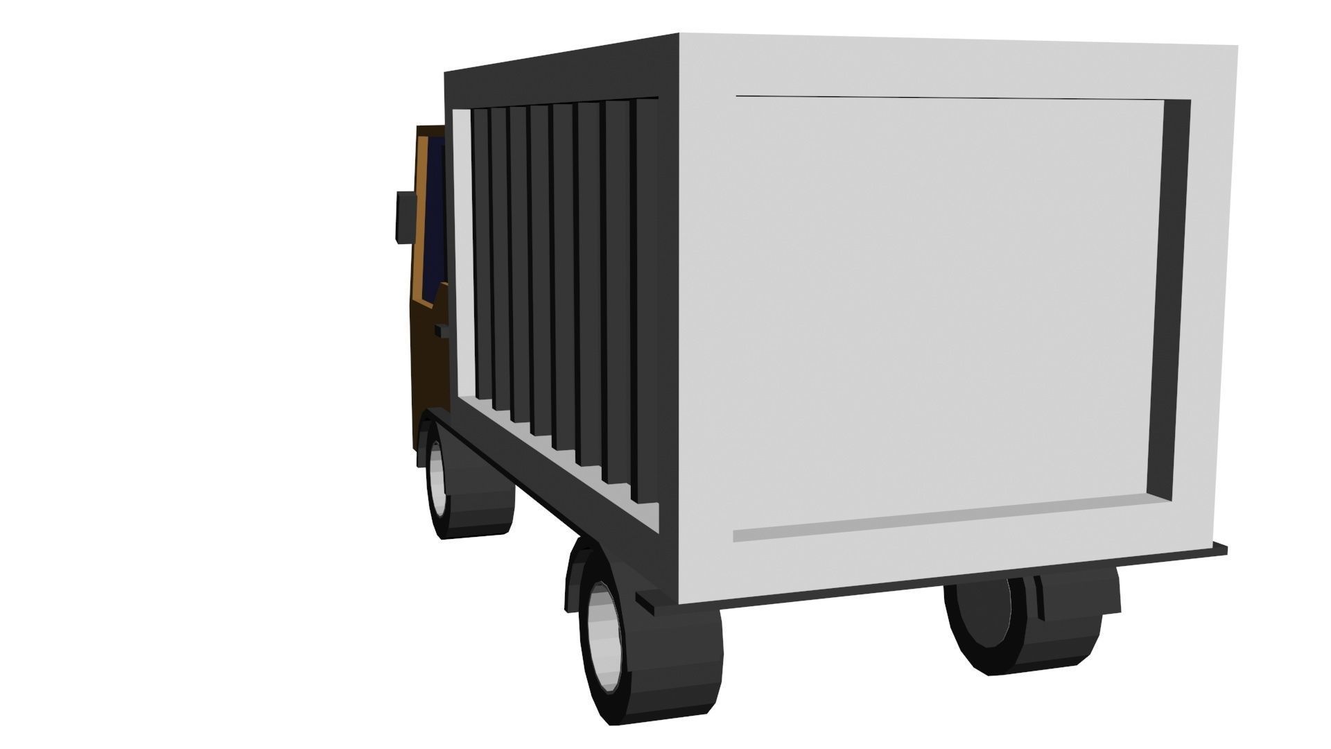Low Poly Game Ready Truck Low-poly 3D model_6