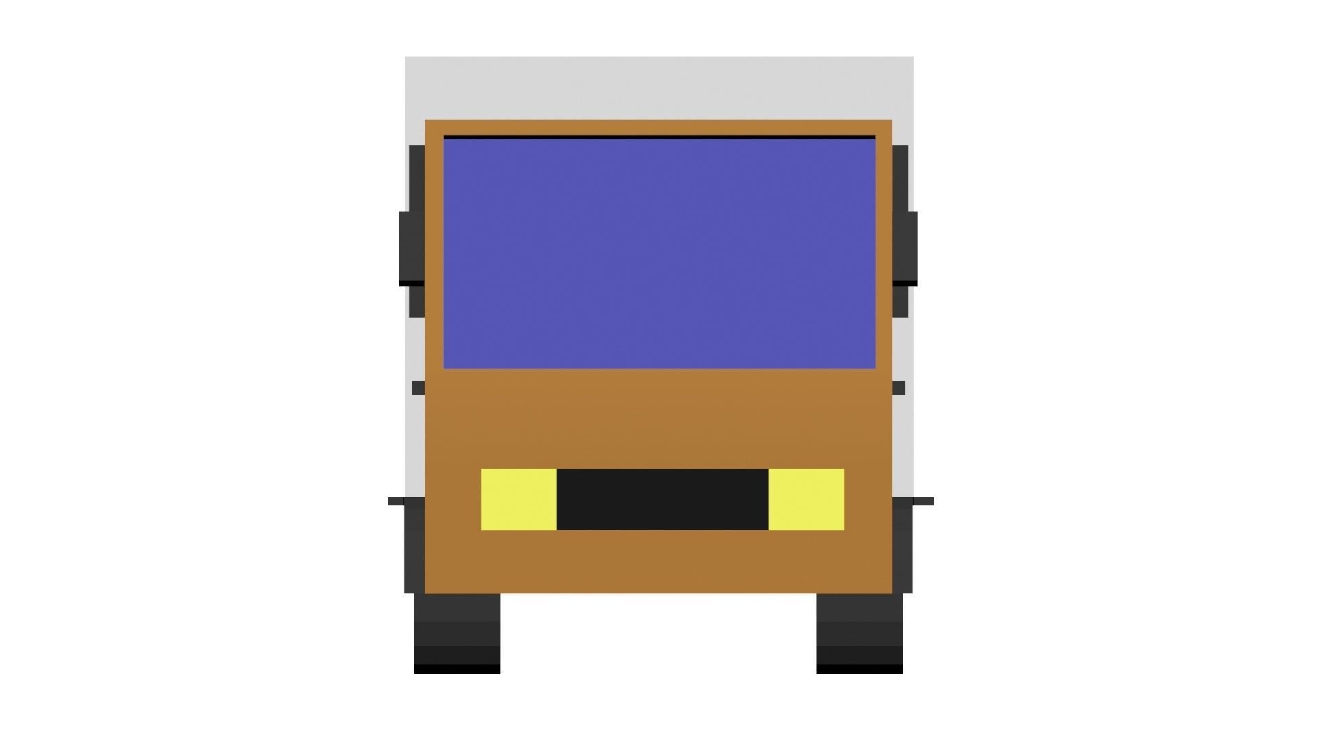 Low Poly Game Ready Truck Low-poly 3D model_11