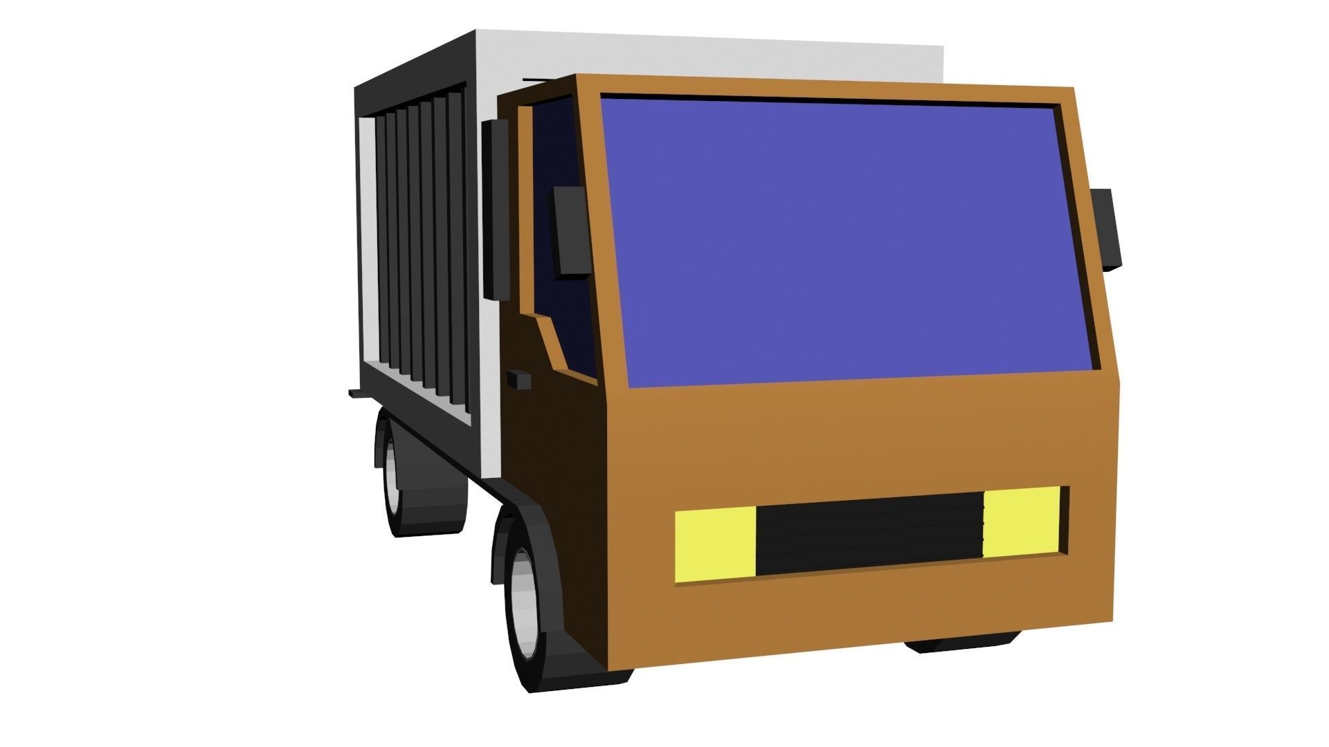 Low Poly Game Ready Truck Low-poly 3D model_1