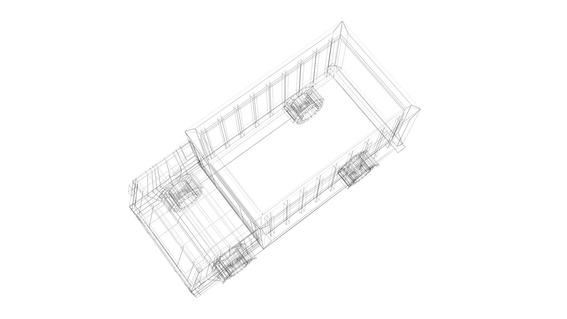 Low Poly Game Ready Truck Low-poly 3D model_18