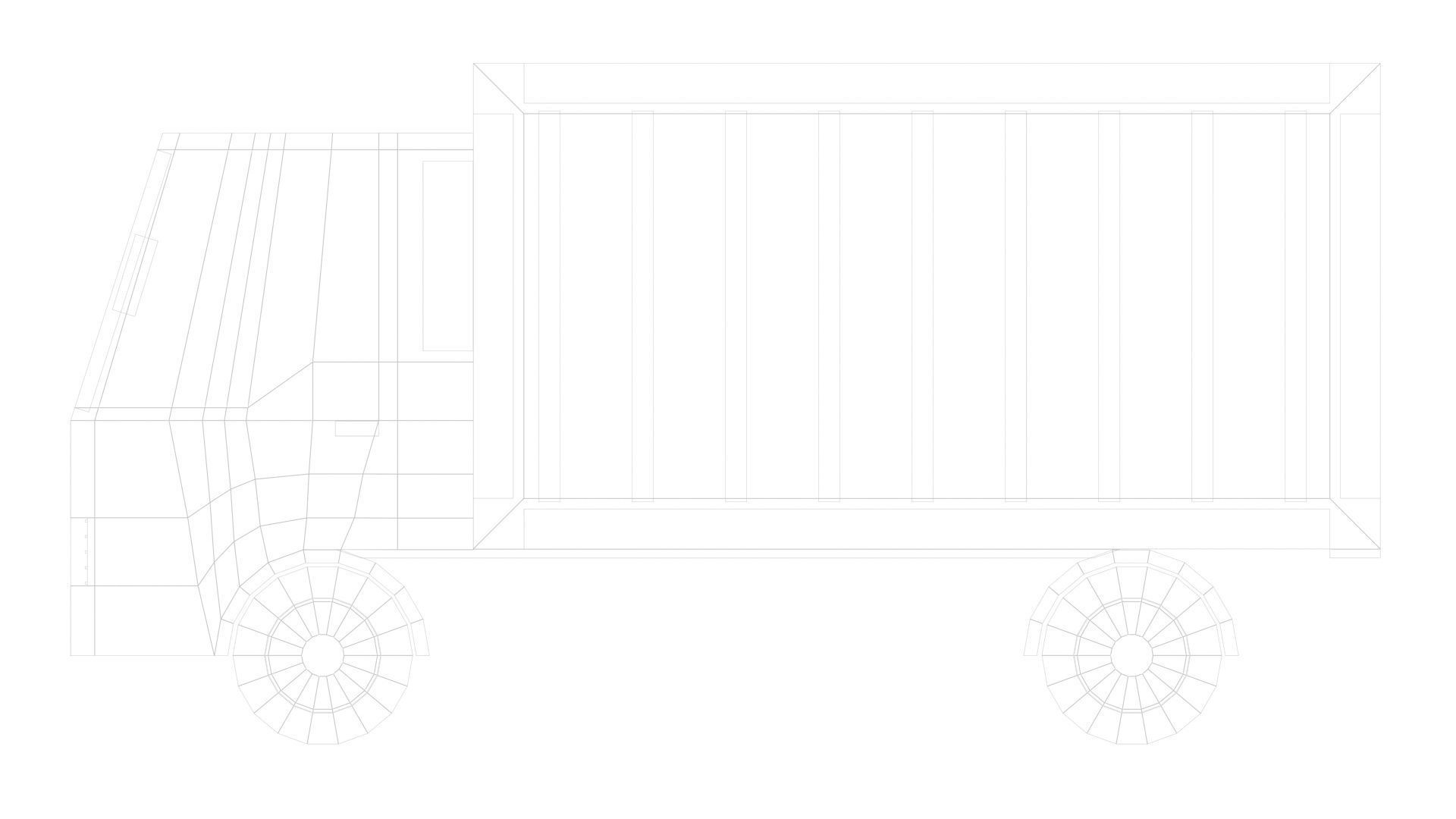 Low Poly Game Ready Truck Low-poly 3D model_28