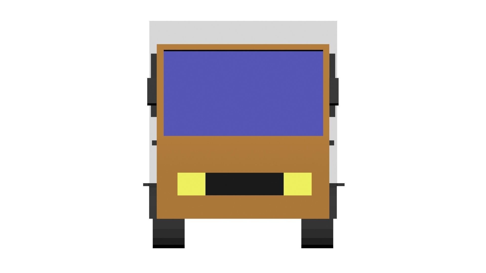 Low Poly Game Ready Truck Low-poly 3D model_14