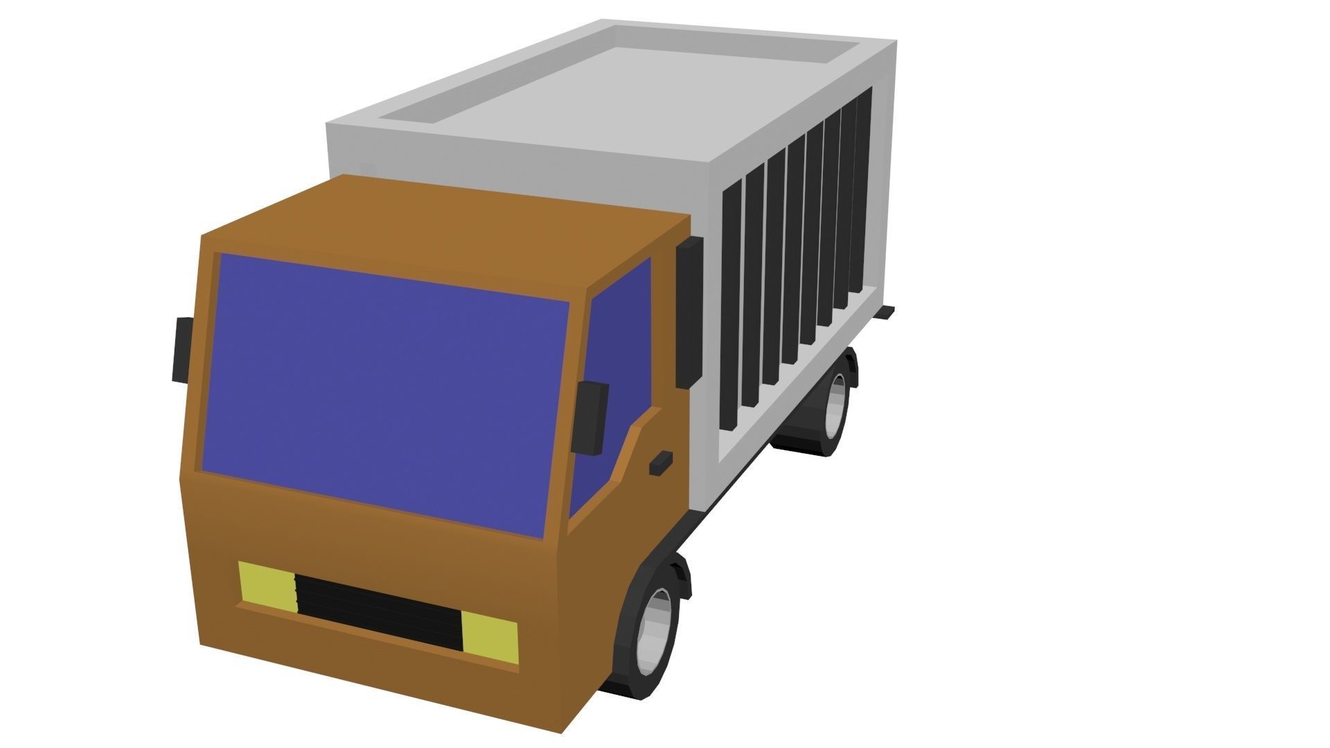 Low Poly Game Ready Truck Low-poly 3D model_5