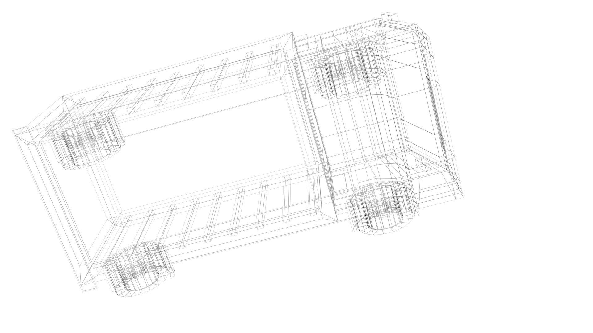 Low Poly Game Ready Truck Low-poly 3D model_22