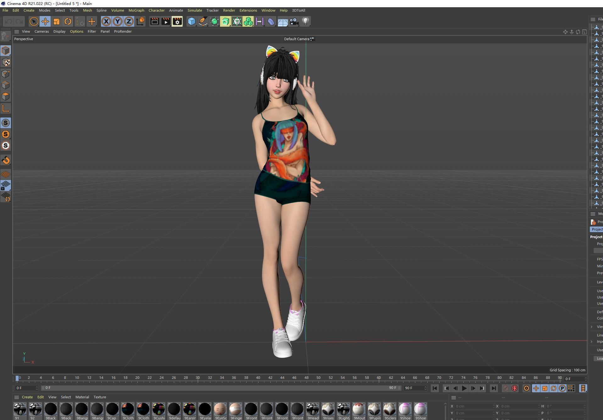 a lovely girl with a greet 3D model_6